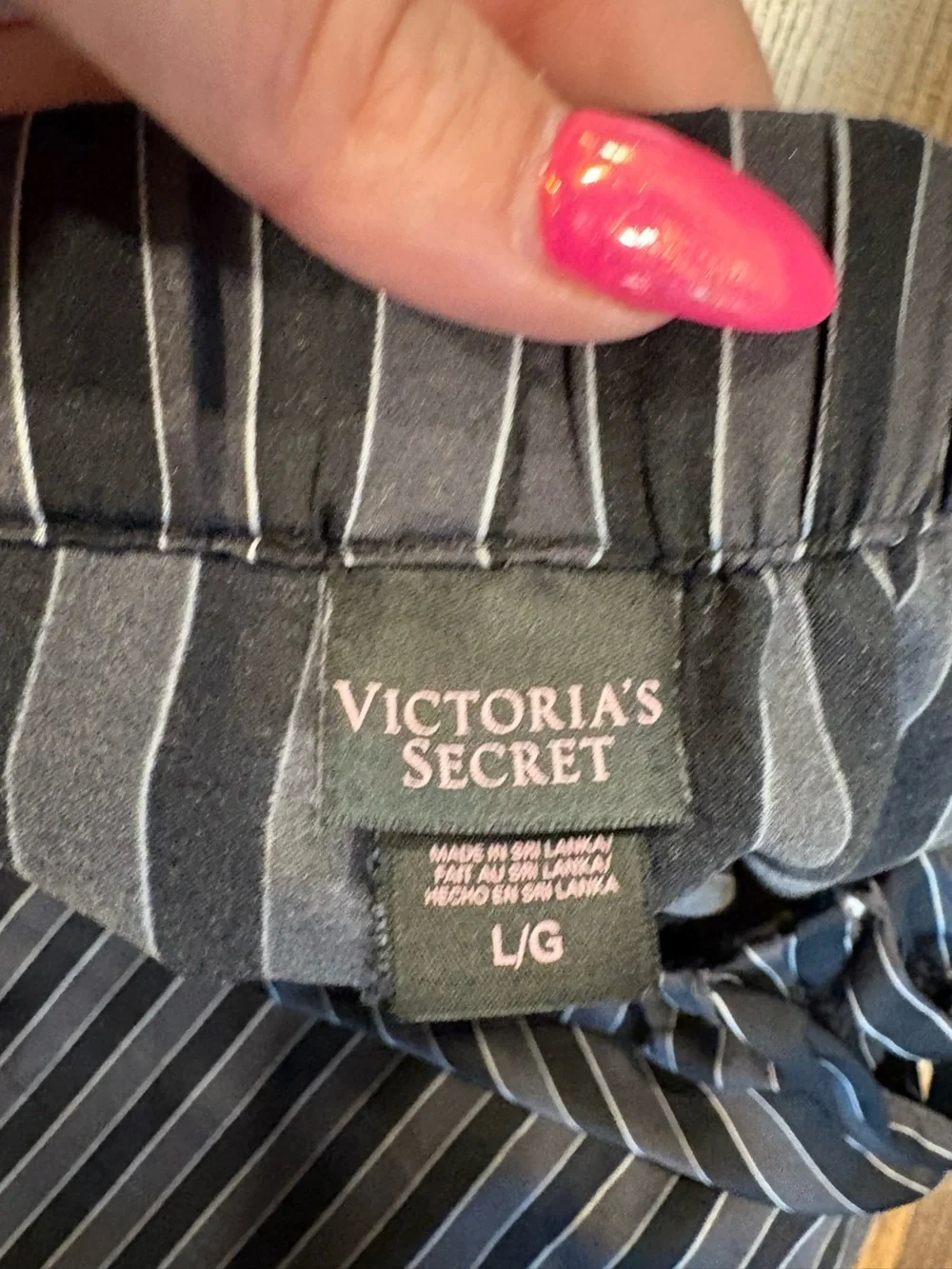 Victoria's Secret Black Pinstripe Wide-Leg Pants